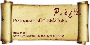 Polnauer Áldáska névjegykártya
